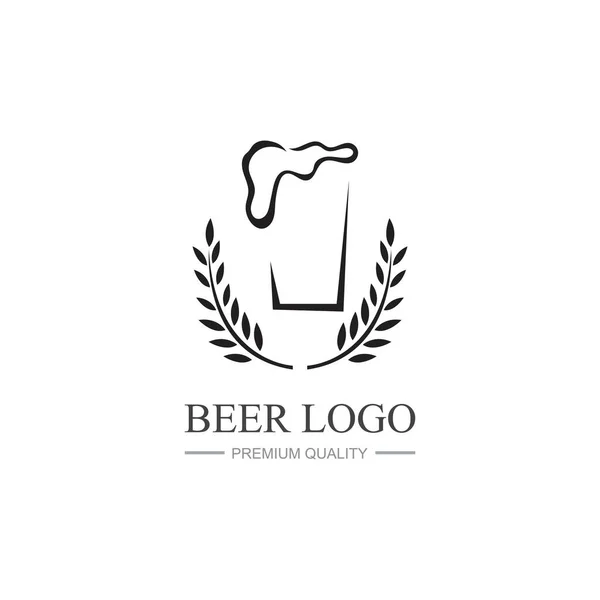 Beer Vintage Logo Design Template Inspiration Vector Illustration — Stock Vector