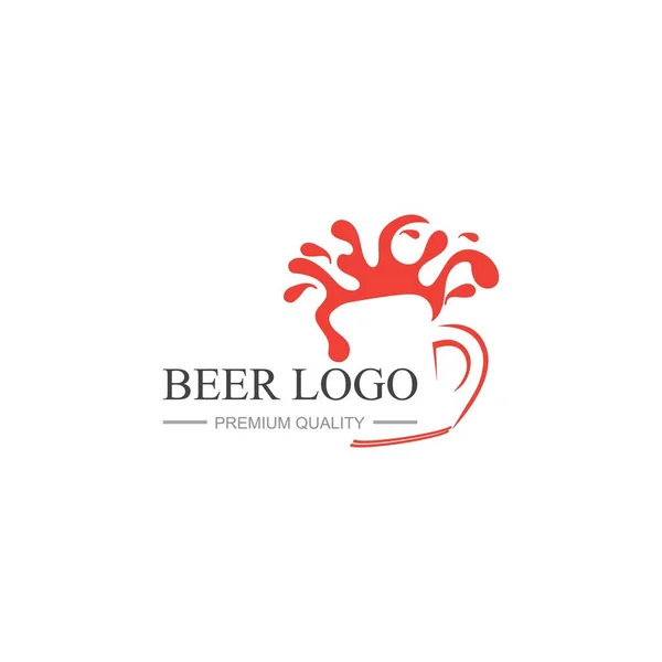 Bier Vintage Logo Design Vorlage Inspiration Vektor Illustration — Stockvektor