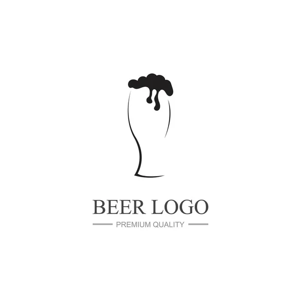 Cerveja Vintage Logo Design Template Inspiração Vector Ilustração —  Vetores de Stock