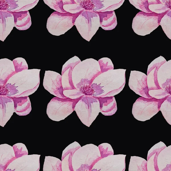 Ροζ Νερόχρωμα Μανόλια Λουλούδι Pistils Και Στήμονες Στο Κέντρο Ενός — Φωτογραφία Αρχείου