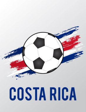 Kosta Rika için Futbol Fırçası Bayrağı