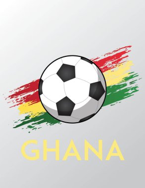 Gana için Futbol Fırçası Bayrağı Görünümü
