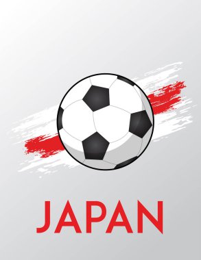 Japonya için Futbol Fırçası Bayrağının Görünümü