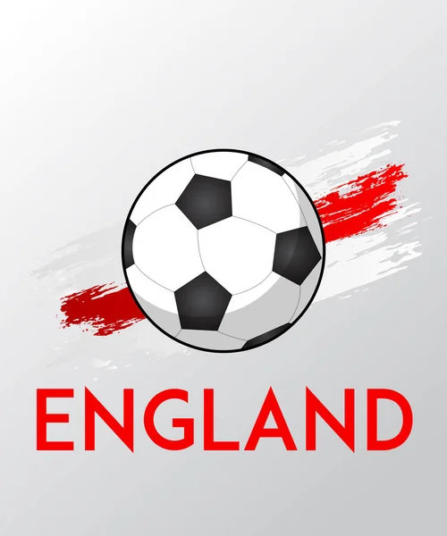Illustration Drapeau Brosse Football Pour Angleterre — Image vectorielle