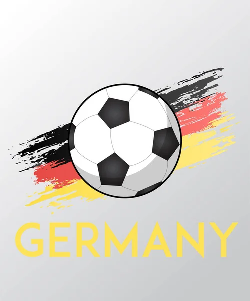 Illustration Der Fußballfahne Für Deutschland — Stockvektor