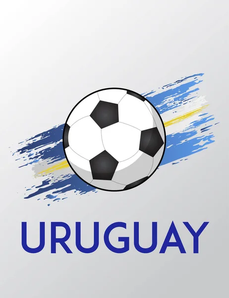Иллюстрация Футбольного Флага Уругвая — стоковый вектор