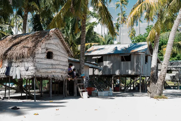 Sibuan Malásia Novembro 2019 Bajau Laut Village Sibuan Island Semporna — Fotografia de Stock