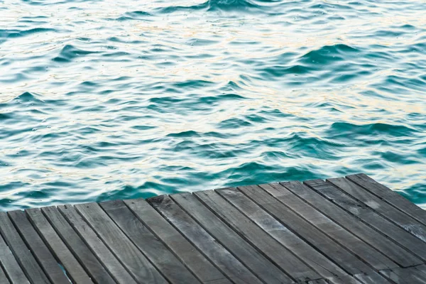 Proste Panoramiczne Tło Tapety Wzór Drewnianej Podłogi Pokładu Morze Nabrzeże — Zdjęcie stockowe