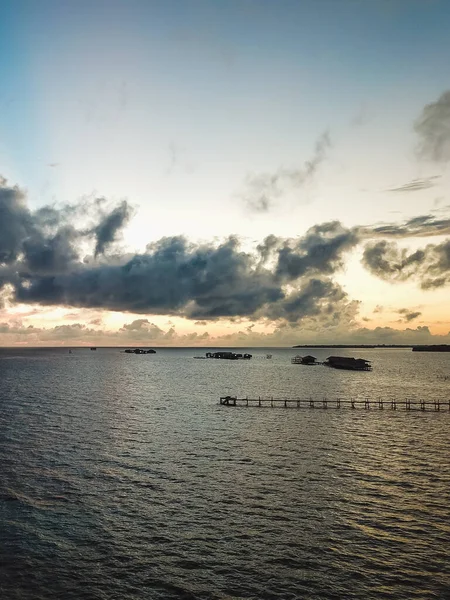 Luftaufnahme Der Schönen Landschaft Der Nähe Der Insel Und Meer — Stockfoto