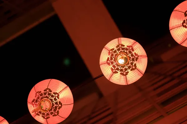 Lanternas Chinesas Durante Festival Ano Novo — Fotografia de Stock