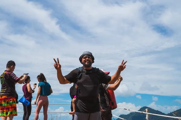 Bohey Dulang Malásia Novembro 2019 Pai Barbudo Com Sua Filha — Fotografia de Stock