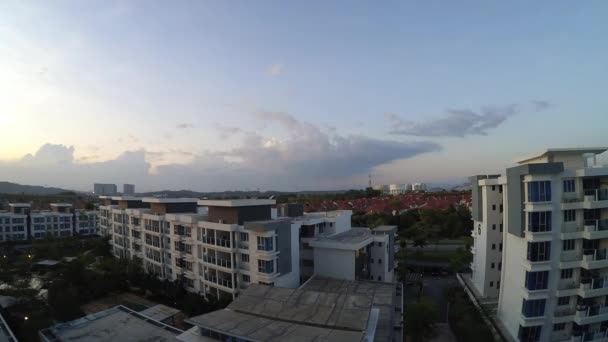 Bangi Malesia Aprile 2019 Colorato Cielo Nuvole Scure Time Lapse — Video Stock