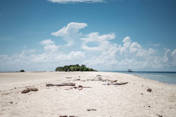 Sommer Strand Hintergrund Sand Und Meer Und Himmel — Stockfoto