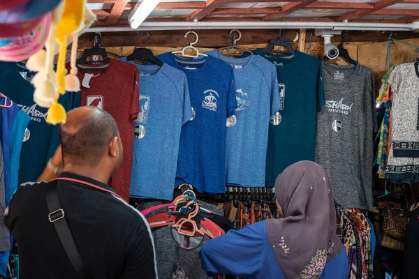 Semporna Maleisië November 2019 Lokale Verkoop Goed Aan Toeristen Buurt — Stockfoto