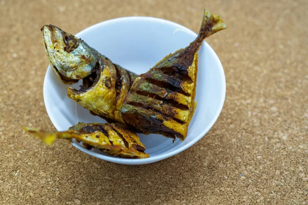 Fried Fish Ikan Goreng Indian Mackerels Rastrelliger Spp Also Called — Stock Photo, Image