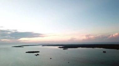 Semporna 'nın hava manzarası, seyahat kavramı