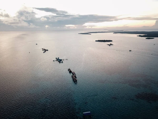 Veduta Aerea Bellissimo Paesaggio Vicino All Isola Mare Villaggio Zingaro — Foto Stock