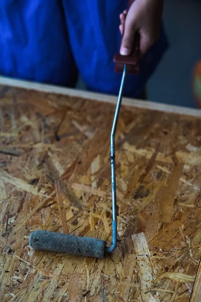 페인트붓은 모양의 나무판을칠 목축업 — 스톡 사진