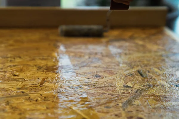 페인트붓은 모양의 나무판을칠 목축업 — 스톡 사진