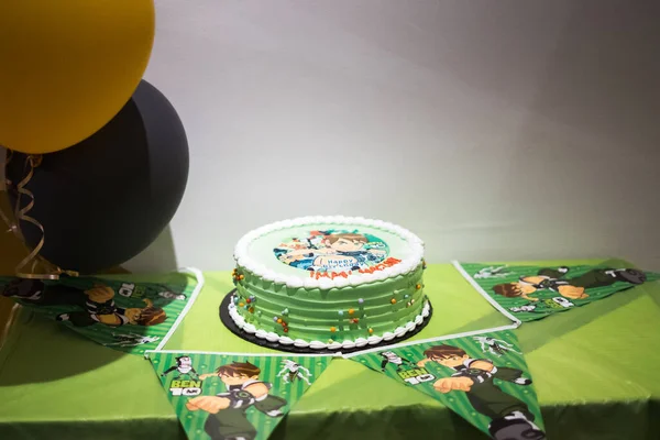 Selangor Malasia Agosto 2019 Ben Torta Verde Omniverso Hecha Crema —  Fotos de Stock