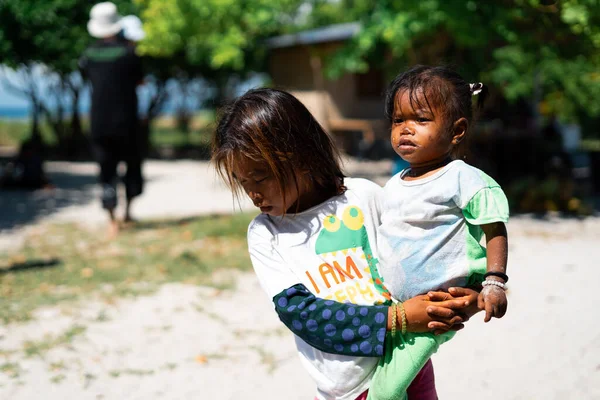 Sibuan Malaysia November 2019 Kinder Von Bajau Laut Menschen Die — Stockfoto