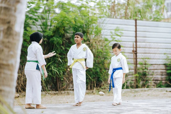 Bangi Malaysia Agustus 2019 Siswa Sekolah Menghadiri Kelas Karate Setelah — Stok Foto