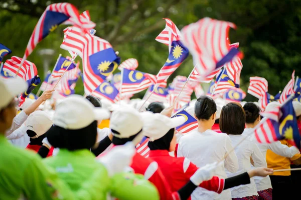 Putrajaya Malasia Agosto 2019 Jóvenes Celebrando Durante Desfile Del Día — Foto de Stock