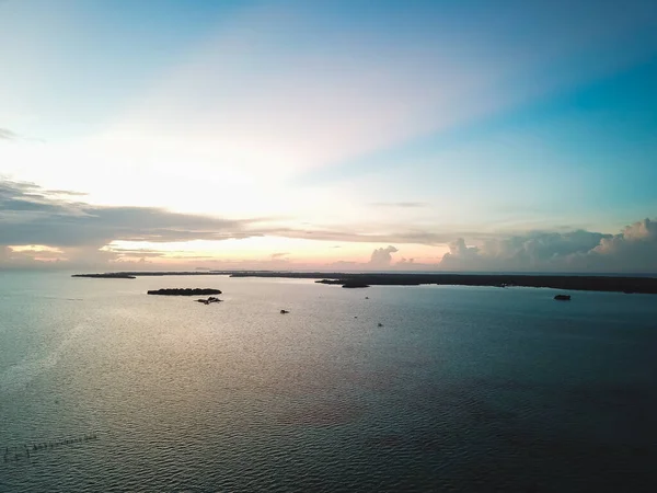 Luftaufnahme Der Schönen Landschaft Der Nähe Der Insel Und Meer — Stockfoto