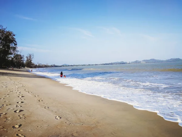 Family Beach Sea Background — Stock fotografie