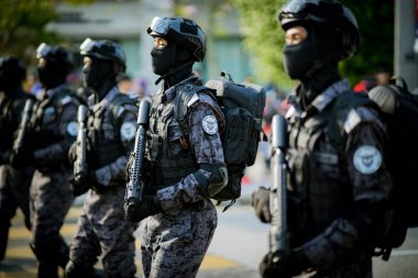 Putrajaya, Malezya - 31 Ağustos 2019: Dataran Putrajaya 'da 62. Malezya Bağımsızlık Günü sırasında.