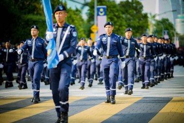 Putrajaya, Malezya - 31 Ağustos 2019: Dataran Putrajaya 'da 62. Malezya Bağımsızlık Günü sırasında.