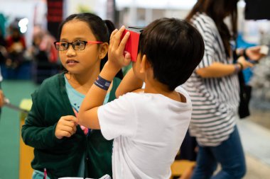 Kuala Lumpur, Malezya - 14 Eylül 2019: Malezya Uluslararası Ticaret ve Sergi Merkezi 'ndeki Malezya Dijital Fuarı' nda (Mitec).