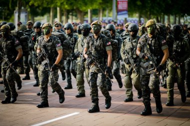 Putrajaya, Malezya - 31 Ağustos 2019: Dataran Putrajaya 'da 62. Malezya Bağımsızlık Günü sırasında.