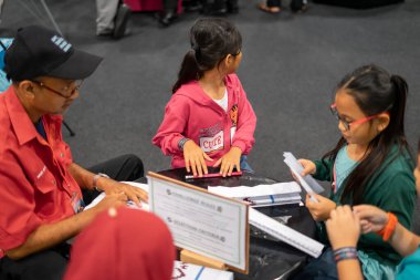 Kuala Lumpur, Malezya - 14 Eylül 2019: Malezya Uluslararası Ticaret ve Sergi Merkezi 'nde (Mitec).