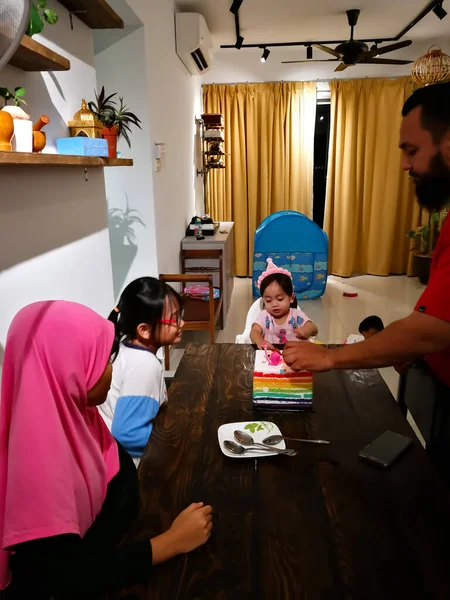Куала Лумпур Малайзия Мая 2019 Года Семья Празднует Второй День — стоковое фото