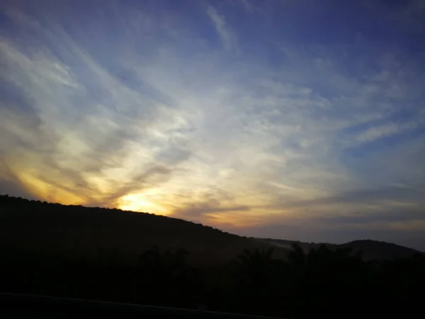 Красивий Захід Сонця Красиве Небо Фоні Природи — стокове фото