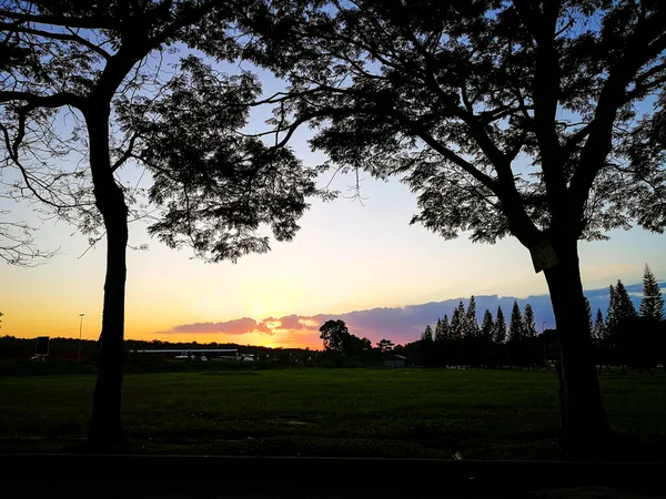 Belo Pôr Sol Lugar Viagem Fundo — Fotografia de Stock