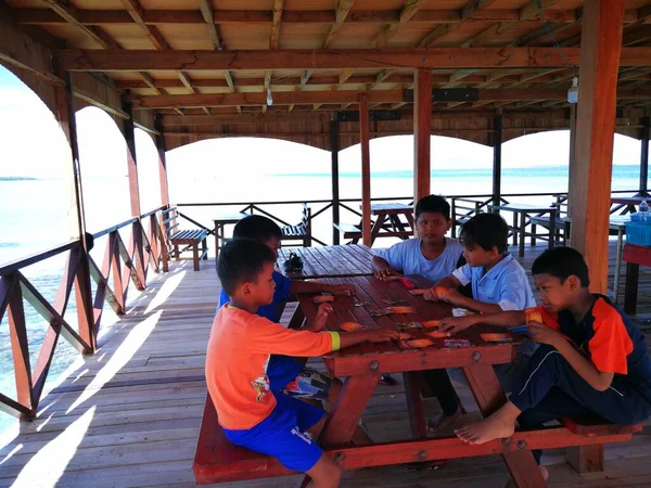 Children Playing Together Travel Place Background — Stock Photo, Image