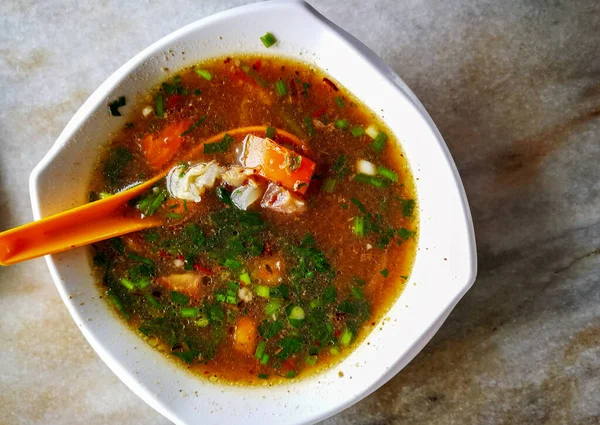 Sup Urat Keting Oder Rindervenensuppe Mit Gewürzen Und Kräutern — Stockfoto