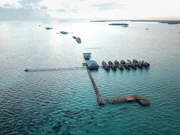 Luftpanorama Von Bum Bum Island Vor Einem Frühmorgendlich Blauen Himmel — Stockfoto