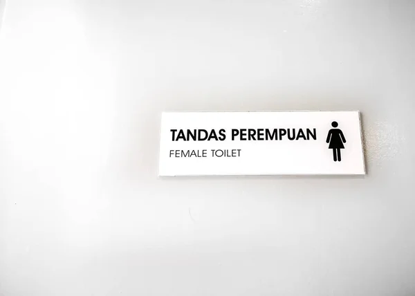 Toilettes Féminines Sur Fond Mur Gros Plan — Photo
