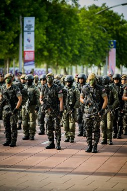 Putrajaya, Malezya - 31 Ağustos 2019: Dataran Putrajaya 'da 62. Malezya Bağımsızlık Günü sırasında.