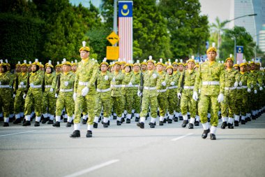 Putrajaya, Malezya - 31 Ağustos 2019: Dataran Putrajaya 'da 62. Malezya Bağımsızlık Günü sırasında.