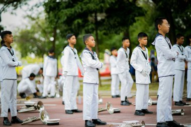 Putrajaya, Malezya - 31 Ağustos 2019; 62 Malezya Bağımsızlık Günü Geçidi sırasında Gençlik Kutlaması 31 Ağustos 2019 'da Dataran Putrajaya' da.