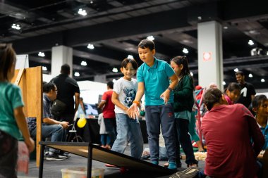 Kuala Lumpur, Malezya - 14 Eylül 2019: Malezya Uluslararası Ticaret ve Sergi Merkezi 'ndeki Malezya Dijital Fuarı' nda (Mitec).