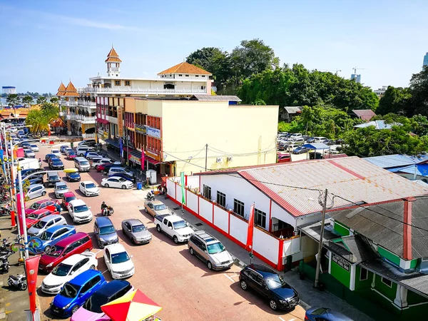 Straatzicht Stad Auto — Stockfoto