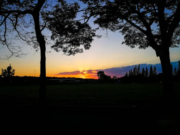 Belo Pôr Sol Lugar Viagem Fundo — Fotografia de Stock