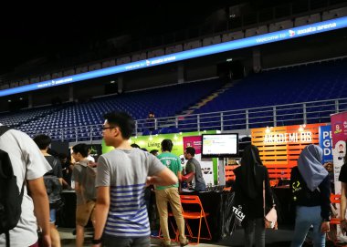 Bukit Jalil, Malezya - 29 Eylül 2018: Dijital yapıcı fuarım, Malezya gençliğini dijital kullanıcılardan Axiata Arena 'da tutulan üreticilere dönüştürme amaçlı ortak bir kamu-özel akademi girişimi 