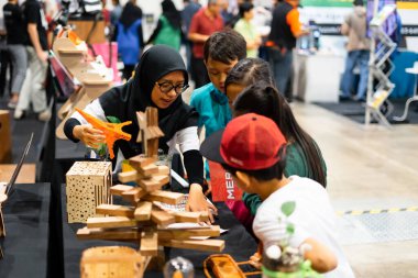 Kuala Lumpur, Malezya - 14 Eylül 2019: Malezya Uluslararası Ticaret ve Sergi Merkezi 'ndeki Malezya Dijital Fuarı' nda (Mitec).