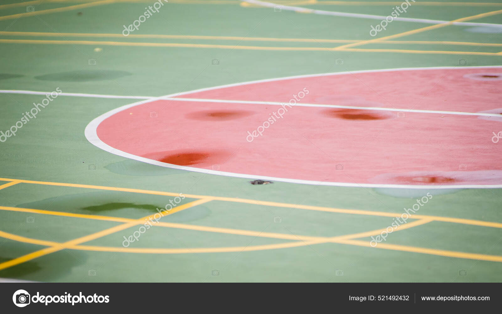 Floor Basketball Marking Lines Stock Photo by ©ellinnur 521492432